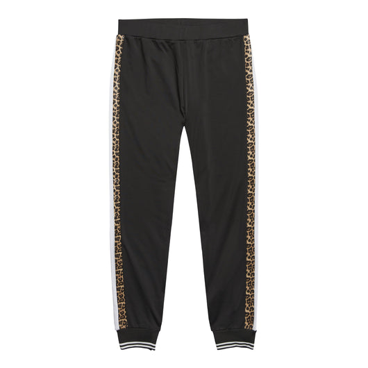 Leopard Tricot Jogger - Black