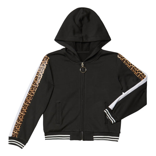Leopard Tricot Jacket - Black