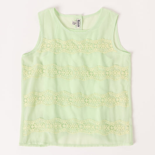 Lace Stripe Tank - Patina