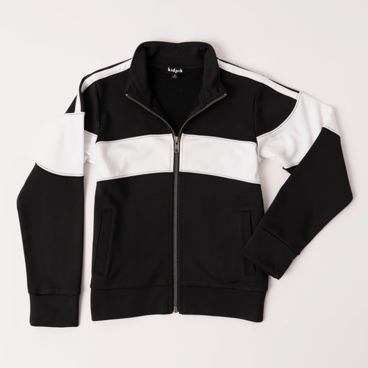 Athletic Track Jacket - Black