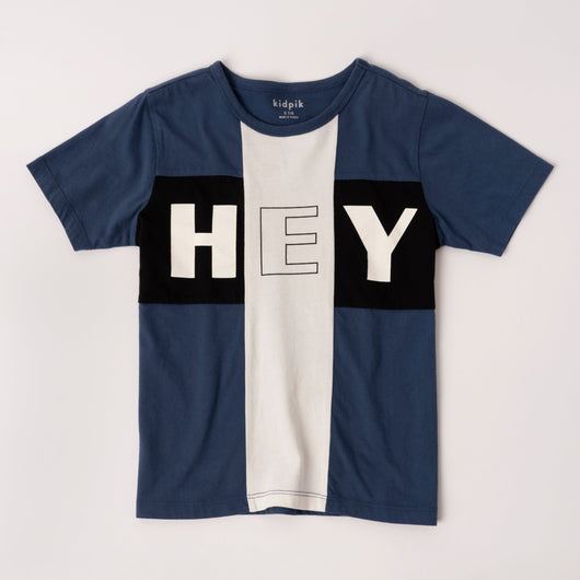 Hey Color Block Tee - Ensign Blue