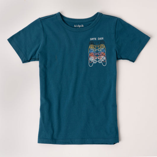 Game Over Tee - Woodland Blue