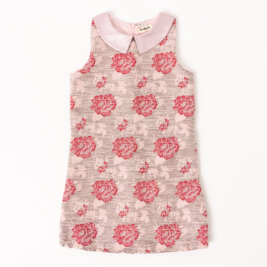 Floral A-line Dress - Blush
