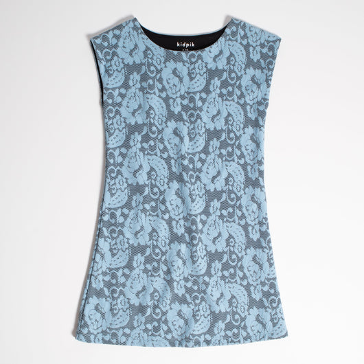 Jacquard Floral A-line Dress - Angel Falls