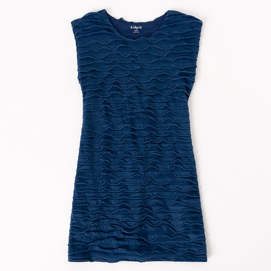 Ruffle Dress - Kidpik Navy