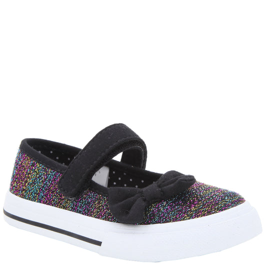 Rainbow Sparkle Mary Jane - Black