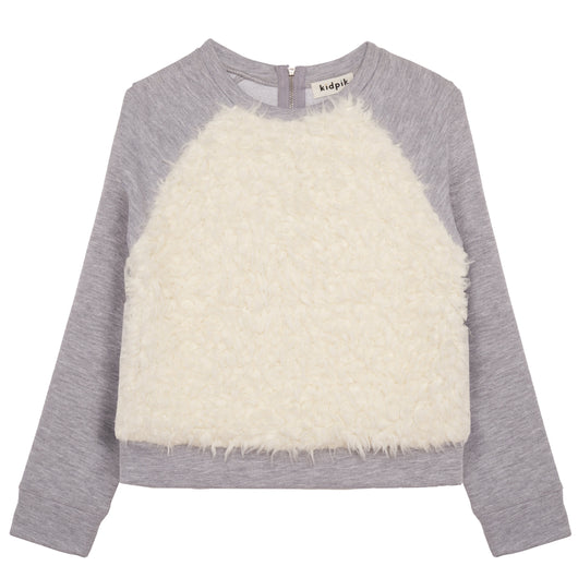 Fur Front Sweatshirt - Medium Heather Grey