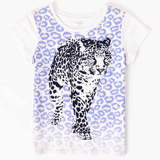 Leopard tee - White