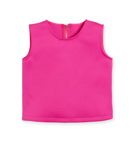 Cropped Scuba Top - Beetroot Purple