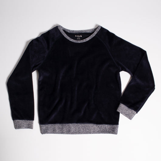Furry Sweatshirt - Kidpik Navy