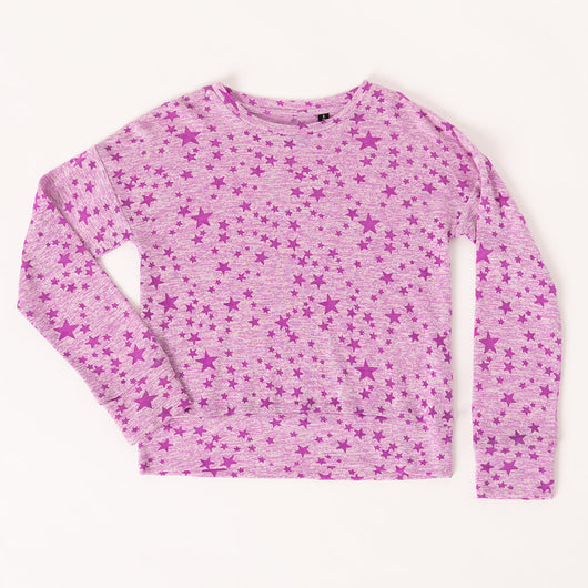 Star Sweat Top - Dewberry