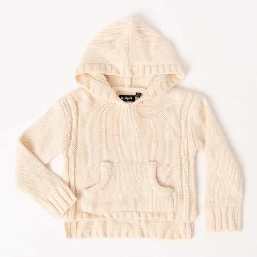 Hooded Sweater - Kidpik Cream