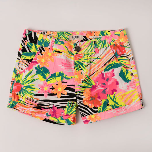 Wild Floral Short - White