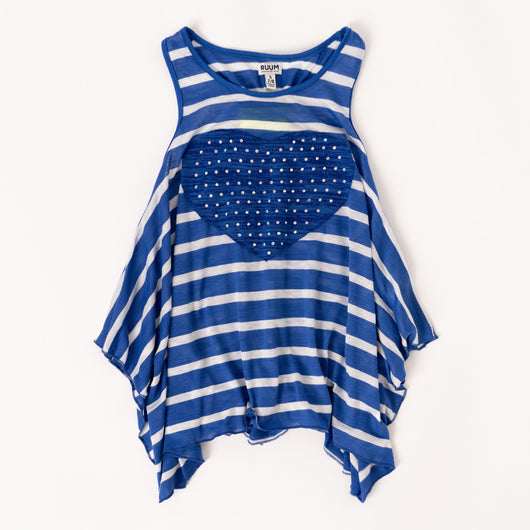 Heart Stripe Tank - Amparo Blue
