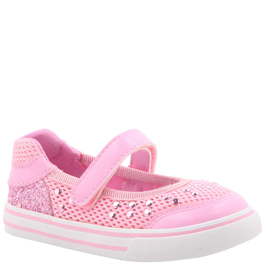 Joani Mesh Studded Sneaker - Pink
