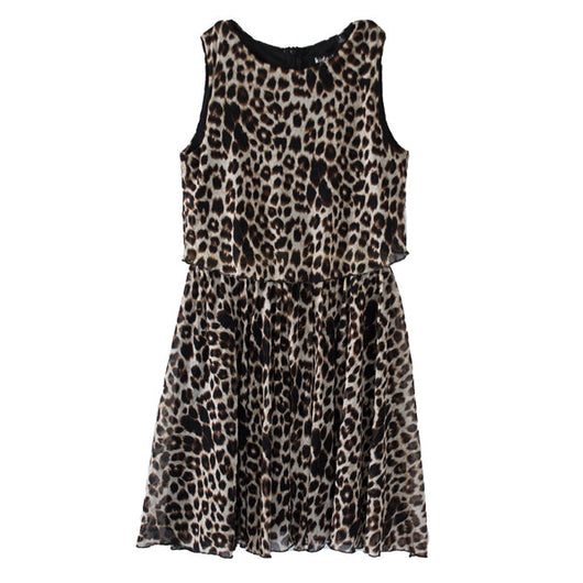 Leopard Layer Dress - Black