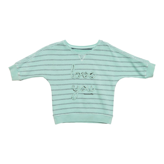 Love You Stripe Top - Jadite