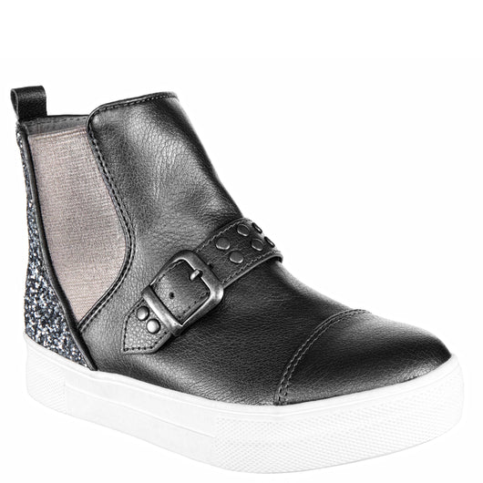 Studded Strap High Top - Pewter