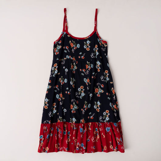 Mixed Mini Floral Babydoll Dress - Multi