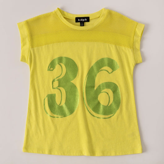 Mesh Yoke Graphic Tee - Lemon Tonic