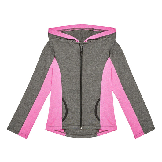 Color Block Zip Hoodie - Black