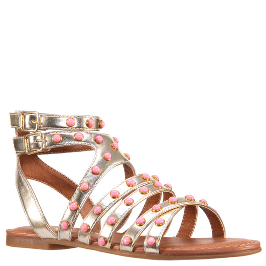 Studded Sandal - Platino