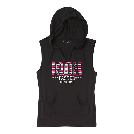 Run Active Hooded Top - Black