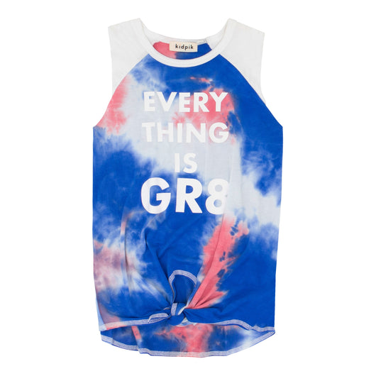 Tie Dye Baseball Tank - Turkish Sea
