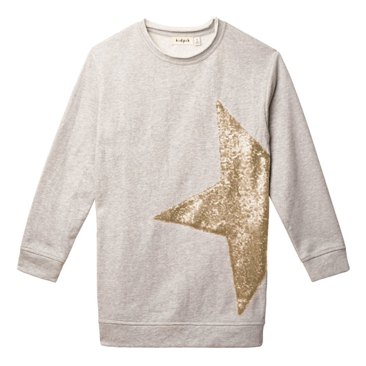 Sequin Star Tunic - Oatmeal