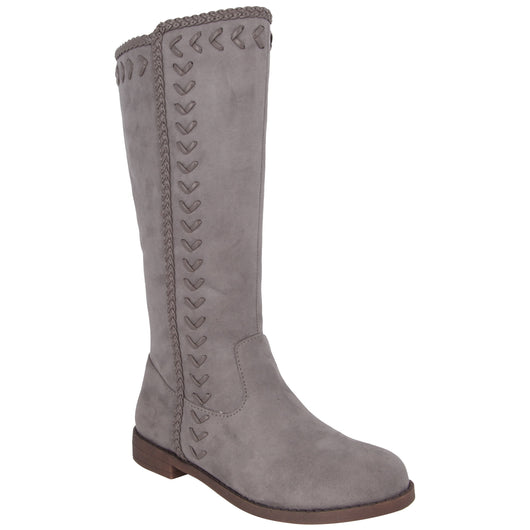 braided boot - Grey